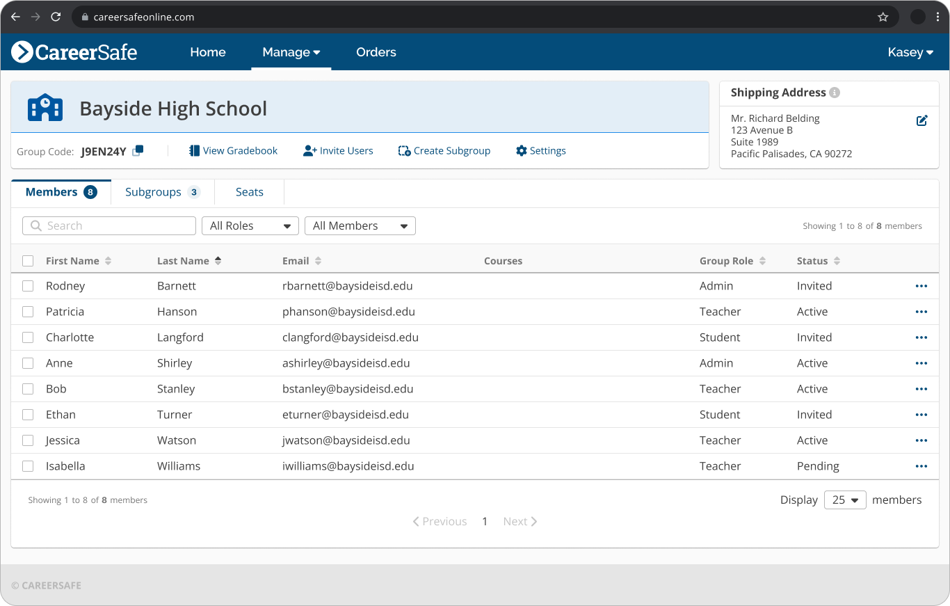 NexGen Group Members screenshot