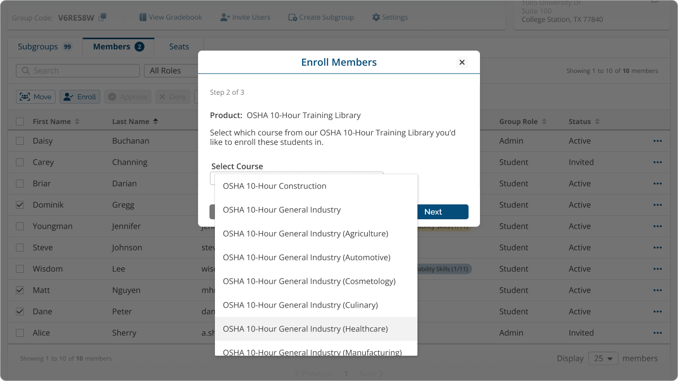 NexGen Gradebook screenshot